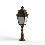 Borne avenue 3 n6 led warm patine dore 009 diffuseur opale - pradier 103225009