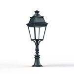 Borne avenue 3 n6 led warm patine vert de gris 008 diffuseur clair - pradier 103123008