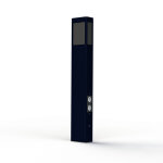 Borne brick n4 pmma noir prise bleu acier 065 - pradier 108012065