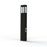 Borne brick n4 prise gris noir 107 - pradier 108009107