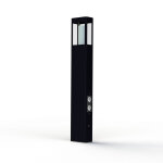 Borne brick n4 prise noir velours 113 - pradier 108009113