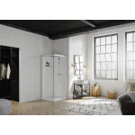 Cabine de douche brooklyn gris pvt 90x90 verre transparent - kinedo ca260gtne Cabine de douche brooklyn gris pvt 90x90 verre transparent - kinedo ca260gtne