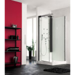 Cabine horizon 2 bas pivotant 80 carre hydromassante perle noire - kinedo ch136n12 Cabine horizon 2 bas pivotant 80 carre hydromassante perle noire - kinedo ch136n12