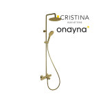 Colonne bain douche theta pomme sandwich 25 or bross - cristina ondyna te18096p