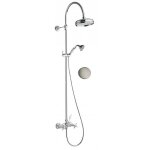 Colonne de douche chambord retro complete metal brosse - cristina ondyna ch17377