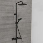 Colonne de douche orientable thermostatique blackmat profilo - cristina ondyna pf48613
