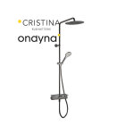 Colonne de douche porte savon omega chrom noir bross - cristina ondyna og48775