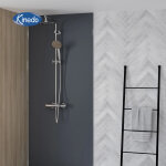 Colonne de douche ronde thermostatique aquatica chrome - kinedo cd365