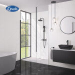 Colonne de douche thermostatique aquafactory noir mat - kinedo cd360 Colonne de douche thermostatique aquafactory noir mat - kinedo cd360