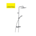 Colonne de douche thermostatique mtal bross - cristina ondyna fl48677