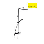 Colonne de douche thermostatique noir mat foil - cristina ondyna fl48613 Colonne de douche thermostatique noir mat foil - cristina ondyna fl48613