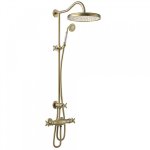 Ensemble douche thermostatique retro laiton vieilli - tres 24219501lv