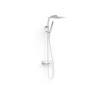 Ensemble de robinet thermostatique mural  2 voies pour douche blanc mat - tres 19039305bm