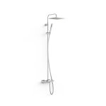 Ensemble de robinet thermostatique mural  3 voies pour baignoire et douche chrome - tres 19031215