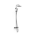 Ensemble de robinet thermostatique mural  3 voies pour baignoire et douche noir mat - tres 19031212nm ...