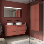 Ensemble salle de bains attila 120 4 tiroirs red satin - salgar 104976
