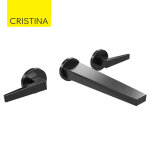 Façade mélangeur lavabo 3 trous encastré saillie 18 cm chromé noir brossé fractal - cristina ondyna ft24275 ... Façade mélangeur lavabo 3 trous encastré saillie 18 cm chromé noir brossé fractal - cristina ondyna ft24275 ...