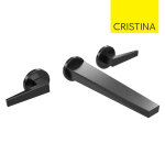 Façade mélangeur lavabo 3 trous encastré saillie 20 cm chromé noir brossé fractal - cristina ondyna ft24375 ... Façade mélangeur lavabo 3 trous encastré saillie 20 cm chromé noir brossé fractal - cristina ondyna ft24375 ...