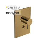 Faade mitigeur douche triverde 2 sorties vieux bronze mat - cristina ondyna tv68993