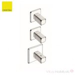 Façade mitigeur thermostatique encastré pour douche italy chromé + plaque laiton - cristina ondyna it77251 ... Façade mitigeur thermostatique encastré pour douche italy chromé + plaque laiton - cristina ondyna it77251 ...