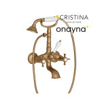 Inverseur bain / douche chambord + accessoires vieux bronze mat - cristina ondyna ch10293