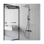 Kit colonne de douche thermostatique noir cosmo - bossini l10103073 Kit colonne de douche thermostatique noir cosmo - bossini l10103073