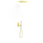 Kit douche mitigeur encastr  3 voies rapid?box or 24k - tres 20227302or