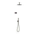 Kit douche robinet thermostatique lectronique encastr  2 voies shower technology noir bronze - tres ...