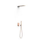 Kit mitigeur encastr  2 voies rapid - box pour douche or rose mat 24k - tres 21128005opm