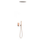 Kit mitigeur encastr  2 voies rapid - box pour douche or rose mat 24k - tres 21128006opm