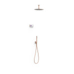 Kit robinet thermostatique lectronique encastr  2 voies shower technology or rose mat 24k - tres 09286567op ...