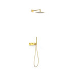 Kit robinet thermostatique encastr  2 voies b - system pour douche or 24k - tres 30735204or