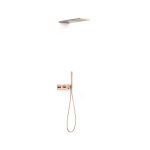 Kit robinet thermostatique encastré À 2 voies b - system pour douche or rose 24k - tres 30725205op Kit robinet thermostatique encastré À 2 voies b - system pour douche or rose 24k - tres 30725205op