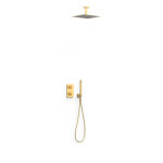 Kit robinet thermostatique encastré therm - box À 2 voies pour douche or mat 24k - tres 00625003om Kit robinet thermostatique encastré therm - box À 2 voies pour douche or mat 24k - tres 00625003om