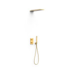 Kit robinet thermostatique encastr therm - box  2 voies pour douche or mat 24k - tres 20225055om