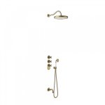 Kit thermostatique baignoire encastr laiton vieilli mat 3 voies tres - clasic color - tres 24235301lm ...