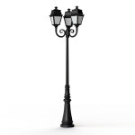 Lampadaire avenue 2 n11 led opale noir fonc 000 - pradier 102130000