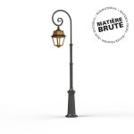 Lampadaire avenue 2 n8 led laiton brut 072 diffuseur clair - pradier 102123072