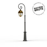 Lampadaire avenue 2 n8 led laiton brut 072 diffuseur opale - pradier 102124072