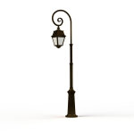 Lampadaire avenue 2 n8 led opale patin dor 009 - pradier 102124009