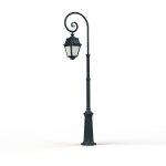 Lampadaire avenue 2 n8 led opale vert de gris 008 - pradier 102124008