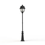 Lampadaire avenue 2 n9 led opale noir fonc 000 - pradier 102127000