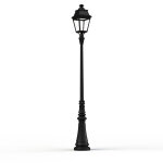 Lampadaire avenue 3 n7 led warm noir 000 diffuseur clair - pradier 103228000