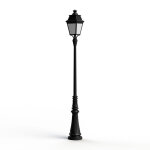 Lampadaire avenue 3 n7 led warm noir 000 diffuseur opale - pradier 103130000