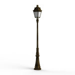 Lampadaire avenue 3 n7 led warm patine dore 009 diffuseur opale - pradier 103130009