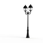 Lampadaire avenue 3 n8 led warm noir 000 diffuseur clair - pradier 103133000