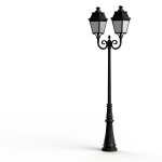 Lampadaire avenue 3 n8 led warm noir 000 diffuseur opale - pradier 103235000