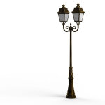 Lampadaire avenue 3 n8 led warm patine dore 009 diffuseur opale - pradier 103235009
