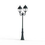 Lampadaire avenue 3 n8 led warm patine vert de gris 008 diffuseur clair - pradier 103133008