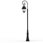 Lampadaire avenue 3 n9 led warm noir 000 diffuseur clair - pradier 103138000